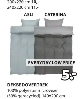 Jysk DEKBEDOVERTREK aanbieding