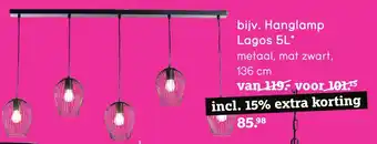 Leen Bakker Hanglamp Lagos 5L aanbieding