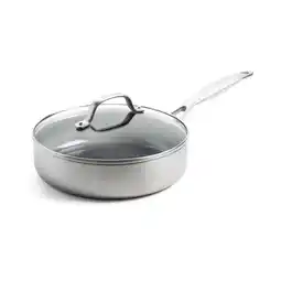 Bol.com GreenPan Geneva hapjespan 24 cm - met deksel - Tri-ply - PFAS-vrij aanbieding