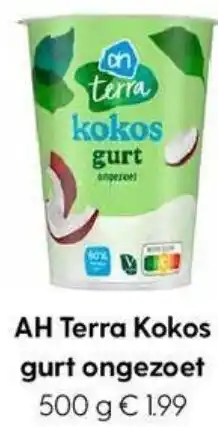 Albert Heijn AH Terra Kokos gurt ongezoet aanbieding