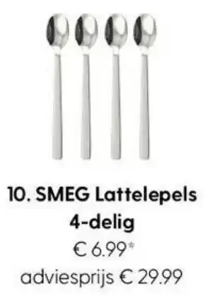 Albert Heijn SMEG Lattelepels 4-delig aanbieding