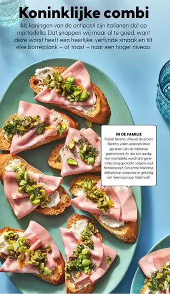 Albert Heijn Advertorial toast met mortadella en pistachetapenade aanbieding