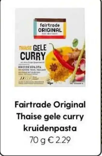 Albert Heijn Fairtrade Original Thaise gele curry kruidenpasta aanbieding