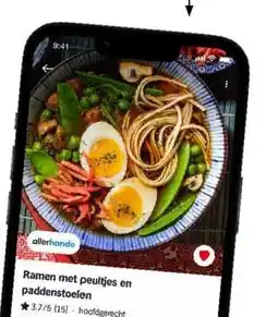 Albert Heijn Ramen met peultjes en paddenstoelen aanbieding