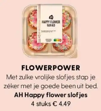 Albert Heijn AH Happy flower slofjes aanbieding