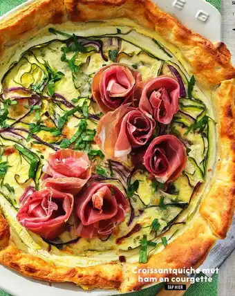 Albert Heijn Croissantquiche met ham en courgette aanbieding