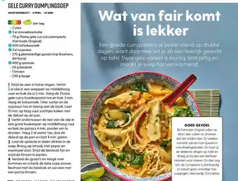 Albert Heijn Gele curry dumplingsoep aanbieding