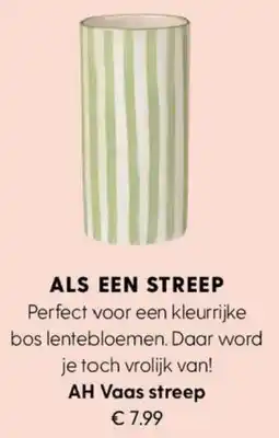 Albert Heijn AH Vaas streep aanbieding