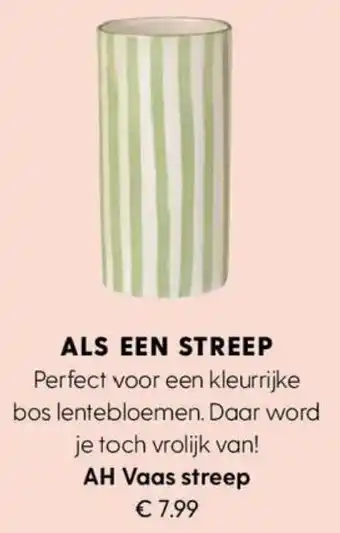 Albert Heijn AH Vaas streep aanbieding