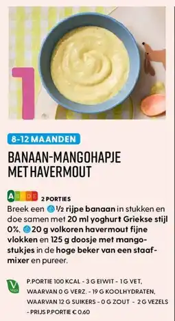 Albert Heijn Banaan mangohapje met havermout aanbieding