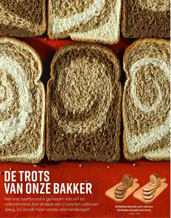 Albert Heijn AH Bakkersbrood swirl volkoren, AH Bakkersbrood swirl bruin aanbieding