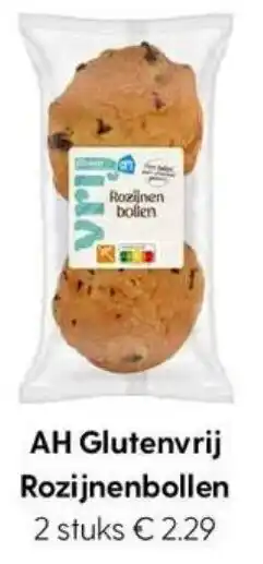 Albert Heijn AH Glutenvrij Rozijnenbollen aanbieding