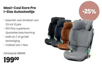 Babypark Maxi Cosi Kore Pro i Size Autostoeltje aanbieding