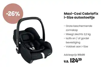 Babypark Maxi Cosi CabrioFix i-Size autostoeltje aanbieding