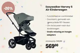 Babypark Easywalker Harvey 5 Air Kinderwagen aanbieding