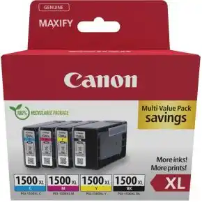 Bol.com Inktcartridge canon pgi-1500xl zwart + kleur | Doos a 4 stuk aanbieding