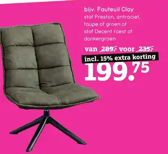 Leen Bakker Fauteuil Clay aanbieding