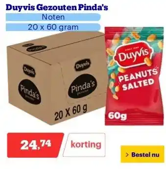 Bol.com Duyvis Gezouten Pinda's aanbieding