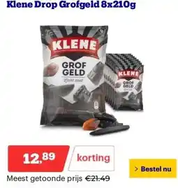 Bol.com Klene Drop Grofgeld 8x210g aanbieding