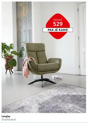 Profijt Meubel Langley Draaifauteuil aanbieding