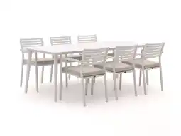 Kees Smit Bellagio Rumo/Sora 220cm dining tuinset 7-delig stapelbaar aanbieding