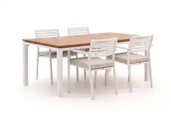 Kees Smit Bellagio Rumo/Linosa 180cm dining tuinset 5-delig stapelbaar aanbieding