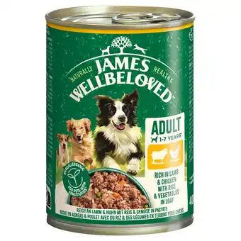 Zooplus Dubbelpak: 12x400g James Wellbeloved Adult Dog Hypoallergenic Lam & Kip in paté nat hondenvoer aanbieding