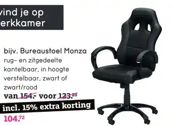 Leen Bakker Bureaustoel Monza aanbieding