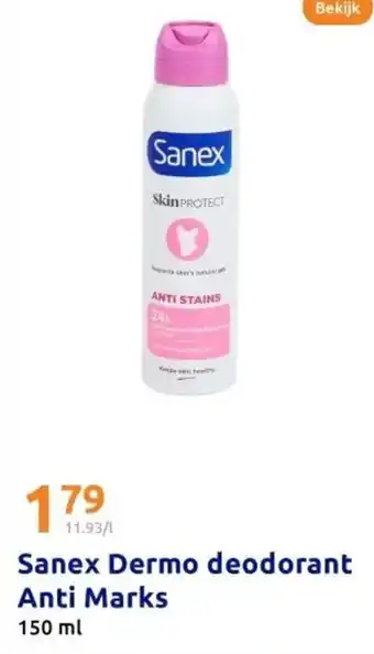 Action Sanex Dermo deodorant Anti Marks aanbieding