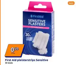 Action First Aid pleisterstrips Sensitive aanbieding