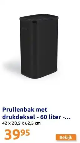 Action Prullenbak met drukdeksel aanbieding