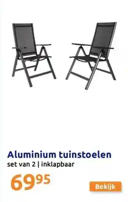 Action Aluminium tuinstoelen aanbieding