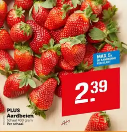 Coop PLUS Aardbeien Schaal aanbieding