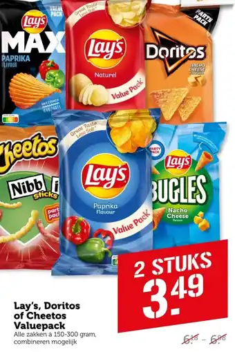 Coop Lay's, Doritos of Cheetos Valuepack aanbieding