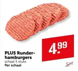 Coop PLUS Runder hamburgers aanbieding