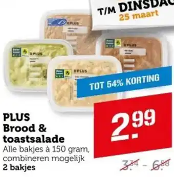 Coop PLUS Brood & toastsalade aanbieding