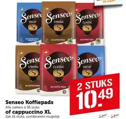 Coop Senseo Koffiepads of cappuccino XL aanbieding