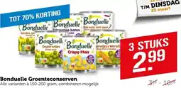 Coop Bonduelle Groenteconserven aanbieding