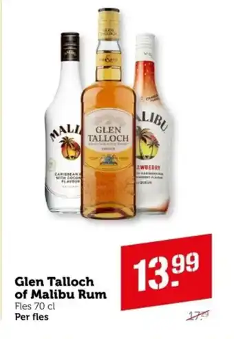 Coop Glen Talloch of Malibu Rum aanbieding