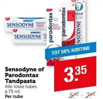 Coop Sensodyne of Parodontax Tandpasta aanbieding