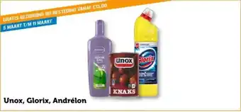 Coop Unox, Glorix, Andrélon aanbieding