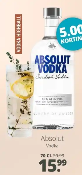 Mitra Absolut Vodka aanbieding