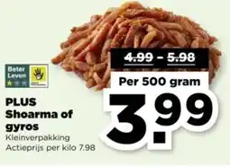 PLUS PLUS Shoarma of gyros aanbieding