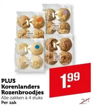 Coop PLUS Korenlanders Rozenbroodjes aanbieding