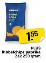 Coop PLUS Ribbelchips paprika aanbieding