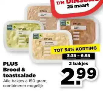 PLUS PLUS Brood & toastsalade aanbieding