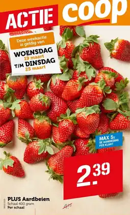 Coop PLUS Aardbeien aanbieding