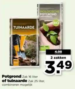 PLUS Potgrond of tuinaarde aanbieding