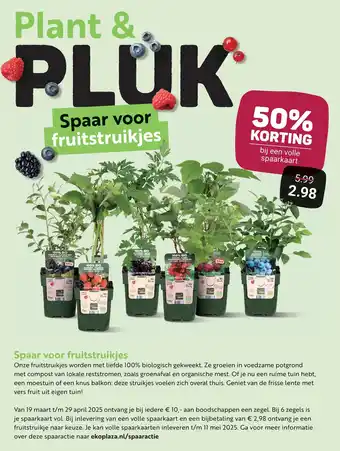 Ekoplaza Plant & Pluk aanbieding