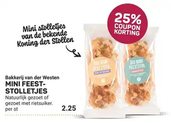 Ekoplaza Bakkerij van der Westen mini feeststolletjes aanbieding